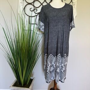 NWT ELLEN WEAVER Size 1X Short Sleeve Dress